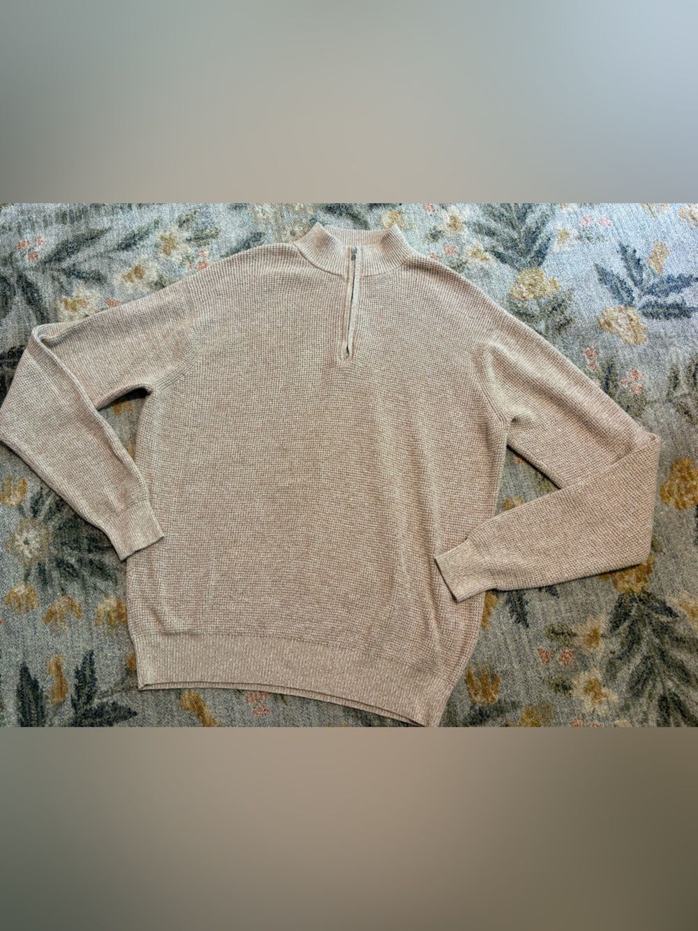 Peter Millar Kitts Twisted Quarter Zip Sweater Men's Long Sleeve XL